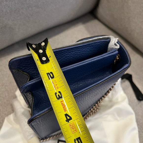 NEW Gucci Interlocking GG Logo Blue Caspian Chain Bag - Picture 13 of 16